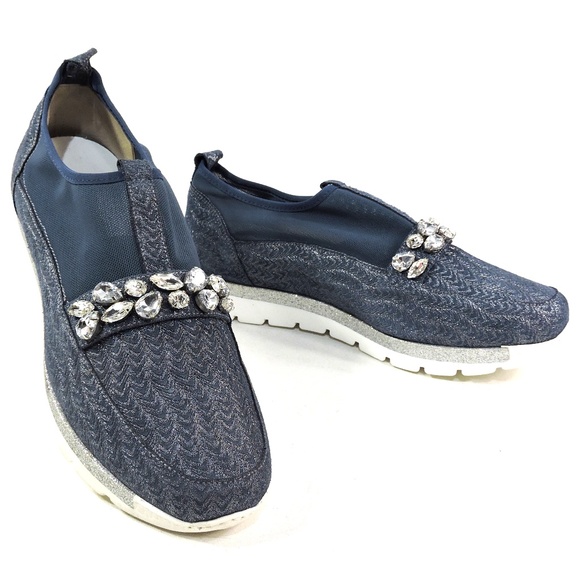 LUIGI TRAINI 🇮🇹 WOMEN'S BLUE OCEANO SUEDE COMFORT SUMMER FLAT SNEAKERS